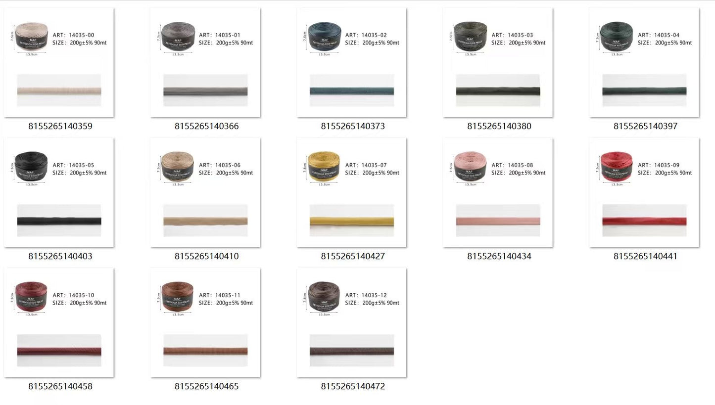 Fettuccia in eco pelle da 200 grammi